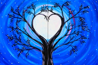 Paint Nite: Moonlit Heart Tree Partner Painting